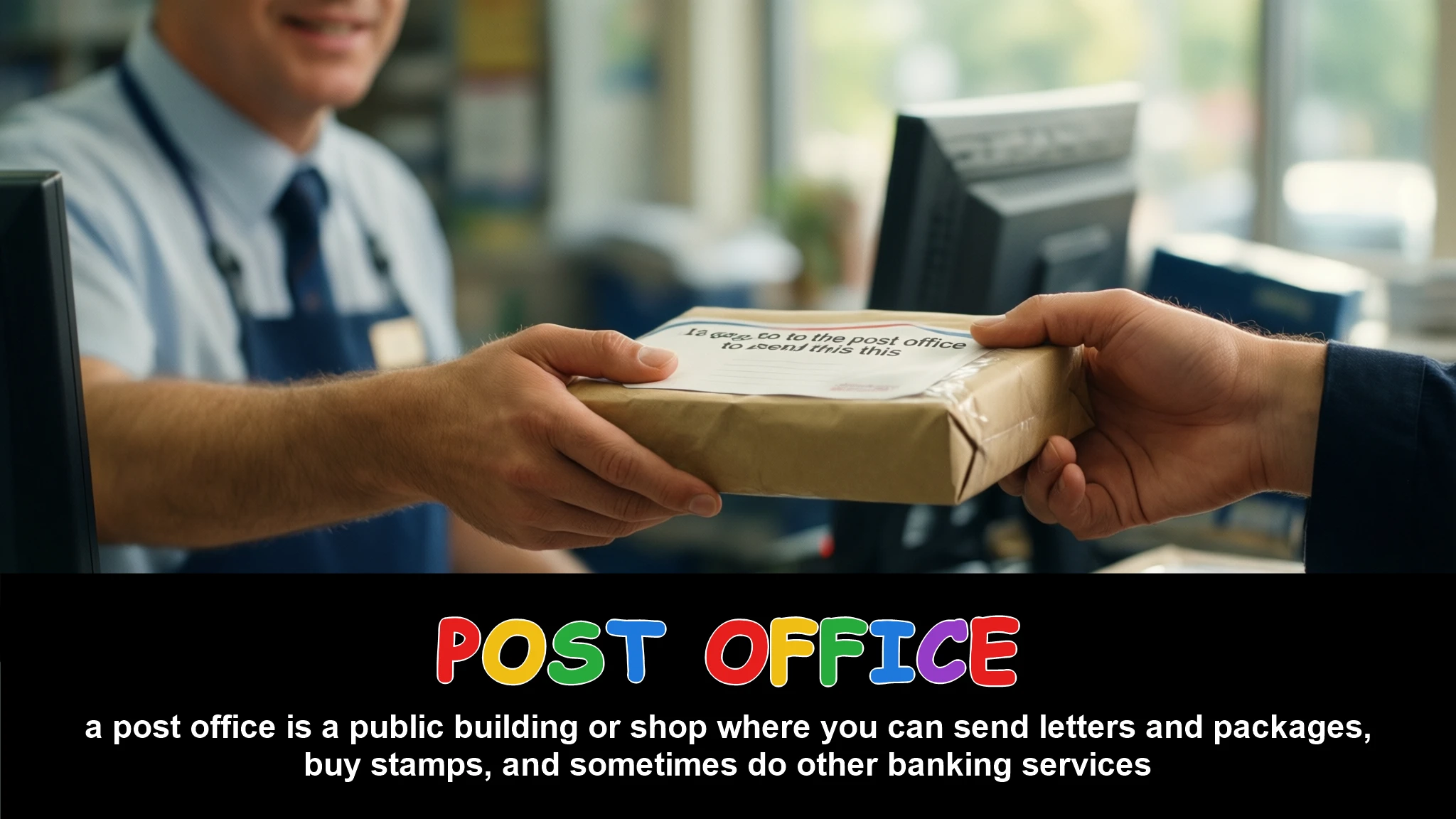 English Illustration for post office